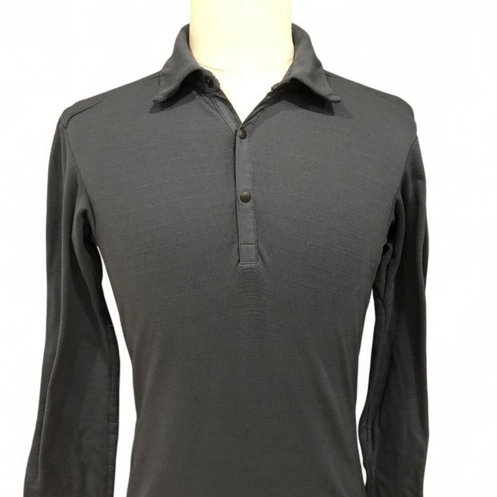 NAU Mens Polartec Insulated Snap Button Shirt Gray Size Medium